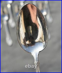 10 CUILLERES A CAFE ARGENT MASSIF MINERVE ART NOUVEAU (silver coffee spoons)