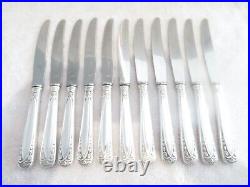 11 couteaux à dessert métal argenté st art nouveau tardif Soleil dessert knives