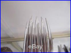 11 couverts de table 23p métal argenté 1900 Chardon Boulenger dinner cutlery set