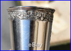 12 Gobelets Verres Liqueurs Argent Massif Minerve silver goblets ART NOUVEAU