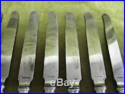 12 couteaux à dessert métal argenté Ercuis iris art nouveau (dessert knives)