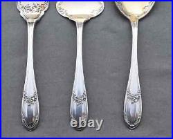 3 Pces Service A Bonbons Mignardises En Argent Massif Minerve Art Nouveau