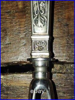 4 petites pinces à gigot ou volaille argent Art Nouveau Rey de la Combaz XIXème