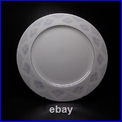 5 assiettes plates céramique porcelaine fleur liseré argent art nouveau N8931