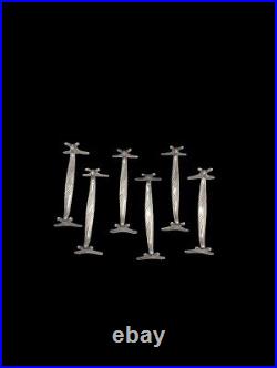 6 porte couteaux Christofle art nouveau poinçon métal argenté