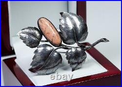 813 Argent Antique Art Nouveau Broche Agate A. Tillander