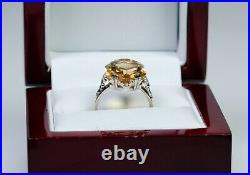 830 Argent Style Ancien Art Nouveau 6.00 CT Naturel Citrine