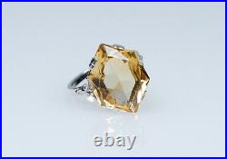 830 Argent Style Ancien Art Nouveau 6.00 CT Naturel Citrine