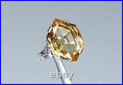 830 Argent Style Ancien Art Nouveau 6.00 CT Naturel Citrine