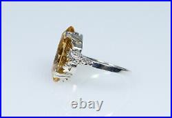 830 Argent Style Ancien Art Nouveau 6.00 CT Naturel Citrine