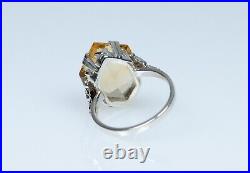 830 Argent Style Ancien Art Nouveau 6.00 CT Naturel Citrine