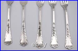 9 couverts de table cuillères & fourchettes en argent Art Nouveau Jezler muguet