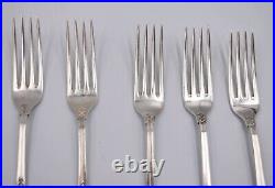 9 couverts de table cuillères & fourchettes en argent Art Nouveau Jezler muguet