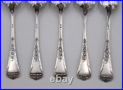 9 couverts de table cuillères & fourchettes en argent Art Nouveau Jezler muguet