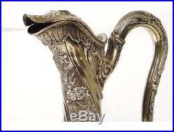 Aiguière argent vermeil cristal Montjoye Minerve Gavard Art Nouveau XIXème
