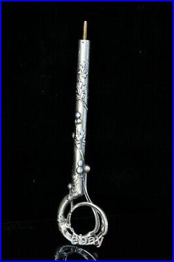 Ancien pommeau d'ombrelle Argent Art Nouveau 1900 Antique cane handle Jugendstil