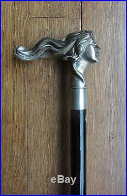 Ancienne Canne de Marche Argent No 1. Vintage Sterling Silver Walking Stick