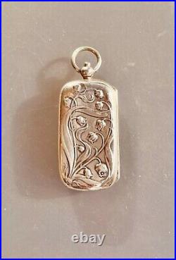 Antique Art Nouveau lily valley silver coin case / Porte Louis argent muguet