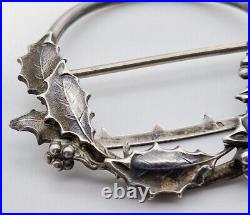 Antique art nouveau boucle anneau ceinture attache argent massif orfèvre Baudet