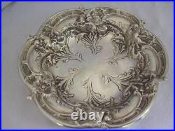 Art Nouveau 1900 SUPER REED & BARTON silver sterling coupe ARGENT MASSIF Fleurs