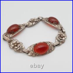 Art Nouveau 900 Argent Bracelet (226)