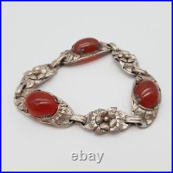 Art Nouveau 900 Argent Bracelet (226)