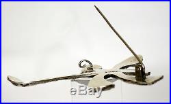 Broche Art Nouveau Argent Massif Libellule Fleurs Dragonfly Silver Brooch