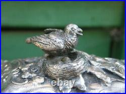 Boite à Bijoux WMF G OX B Oiseau dans le Nid en Argent Plaqué Silver Silber