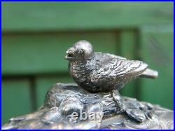 Boite à Bijoux WMF G OX B Oiseau dans le Nid en Argent Plaqué Silver Silber