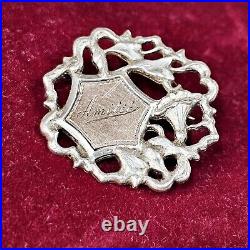 Broche Art Nouveau Amitié À Décor De Liserons En Argent Ajouré Et Vermeil