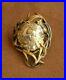 Broche-Epingle-A-Foulard-Ancienne-Art-Nouveau-Metal-Argente-Dore-Decor-De-Femme-01-rn