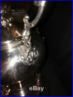 CHRISTOFLE superbe fontaine à thé théière samovar en métal argenté art-nouveau