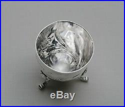 COQUETIER EN ARGENT MASSIF ART NOUVEAU IRIS Sterling Silver Egg Cup