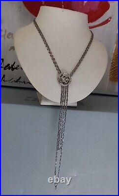 COULANT PASSANT Modèle IRIS+ CHAINE collier SAUTOIR ARGENT 1.49 m ART NOUVEAU