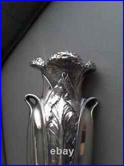Christofle Gallia Vase Ombelle Art Nouveau métal argenté