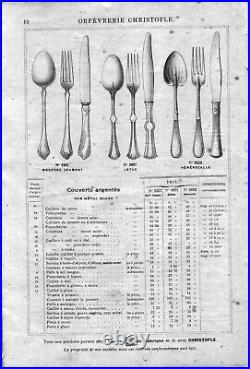 Christofle -Une ménagère en métal argenté Art Nouveau Moderne Gramont, 72 pièces