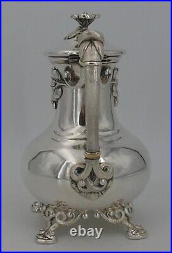 Christofle belle verseuse Art Nouveau métal argenté, excellent état monogrammée