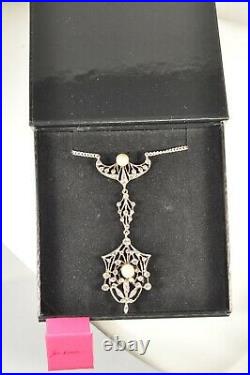 Collier Ancien Art Nouveau Argent Massif Antique Solid Silver Necklace