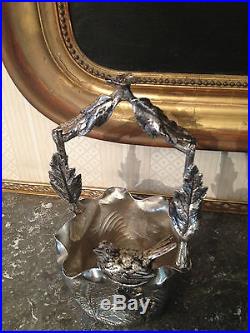 Corbeille Art Nouveau, métal argenté, début XX°