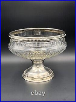 Coupe en cristal & argent Minerve début XXe Antique crystal & silver cup