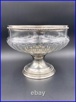 Coupe en cristal & argent Minerve début XXe Antique crystal & silver cup