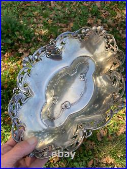 Coupe papillon fleurs WMF OX 1/0 métal argenté Art nouveau Jugendstil Sécession
