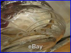 Coupe sangria saladier argent poincon minerve cristal taillé XIXe art nouveau