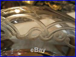 Coupe sangria saladier argent poincon minerve cristal taillé XIXe art nouveau
