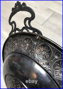 Coupe sur pied en métal argenté WMF Art-Nouveau plate Jugendstil Secessionist