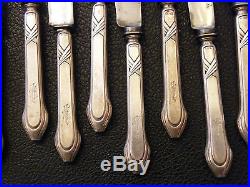 Couteaux à Dessert en Argent Massif Art Nouveau Jugendstil Silver Silber