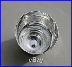 GRANDE TIMBALE EN ARGENT MASSIF ART NOUVEAU FLEURS Sterling Silver Cup 115 grams