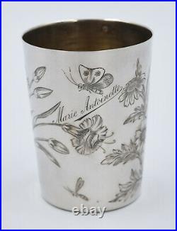 GRANDE TIMBALE EN ARGENT MASSIF MINERVE silver cup ART NOUVEAU marie antoinette