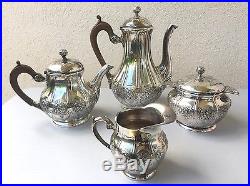 Gallia Christofle, service à thé café en métal argenté Art Nouveau vers 1900