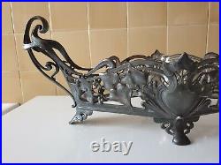 Grande jardinière métal argenté WMF lierres efeu ivy art nouveau jugendstil